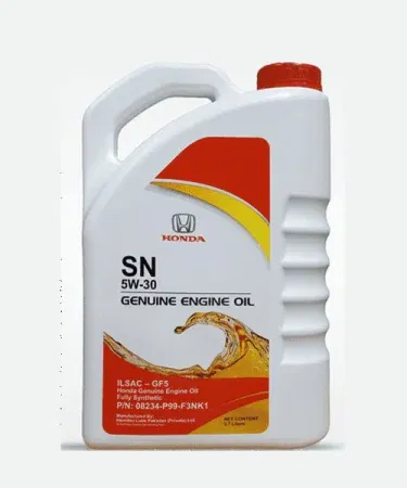 Honda Genuine Fully Synthetic Engine Oil SN 5W-30 3.7L bottle – high‑performance synthetic oil for Honda vehicles