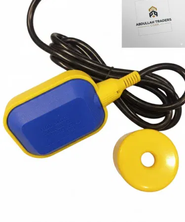 M15 Series Float Switch (Water Level Relay) showing adjustable yellow counterweight and float mechanism for precise water level control