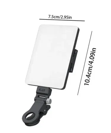 Selfy Clip‑On Selfie Light for Phone – portable LED light with 2 modes and USB recharge, perfect for outdoor selfies