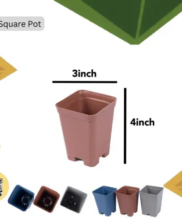 Square pot high quality box pot for indoor and outdoor plant decoration, imagecaption=Elegant square pot for home and office décor – available at Khareedo & Kharedo.