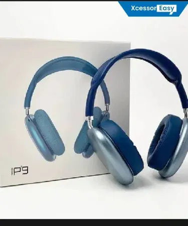 P9 Wireless Bluetooth Headphones With Mic – sleek over‑the‑ear design, volume buttons and built‑in microphone for clear calls