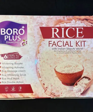 Boroplus Diamond Rice Facial Kit 5 Steps – whitening facial kit with rice extracts, booster, scrub, mask and cream