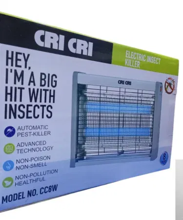 Electric Insect Killer CC8W 8W UV mosquito and fly zapper on a kitchen countertop, imagecaption=Compact UV insect killer (CC8W) for indoor pest control – available on Khareedo | Kharedo with COD service,
