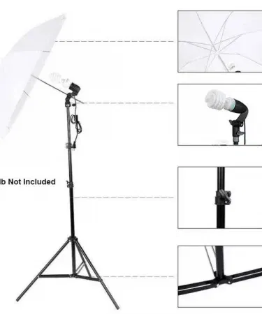 Combo E27 Light Stand Studio Umbrella Continuous Lighting Kit with Octa Softbox Bulb – professional photography lighting solution