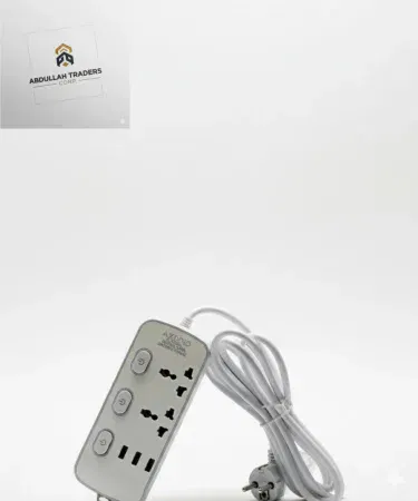 Heavy Duty 3m Copper Wire Extension Board with 9 sockets, 3 USB ports, 2 universal outlets, white power strip – Khareedo | Kharedo