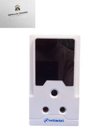 Woxsn WAC-790 Automatic Air Conditioner Voltage Protector showing dual digital display and compact plug‑in design, imagecaption=Woxsn WAC-790 – Plug‑in voltage protector with real‑time digital monitoring for AC units.