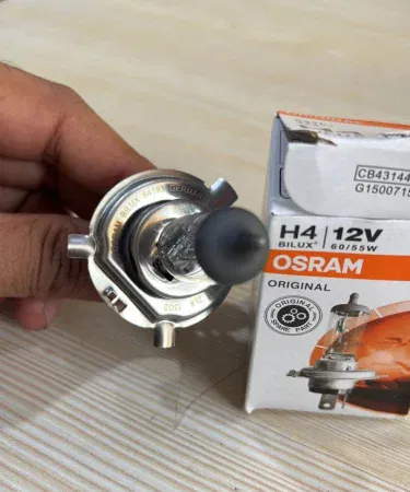 Osram Original H4 Bilux 12V P43T 60/55W head lamp bulb – high‑quality halogen car headlight bulb, bright white light, packaged for delivery