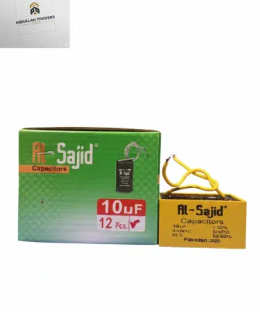 Al‑Sajid 10µF CBB61 Run Capacitor – high‑quality motor capacitor for industrial use, imagecaption=Al‑Sajid 10µF CBB61 Run Capacitor – reliable performance for motor applications.