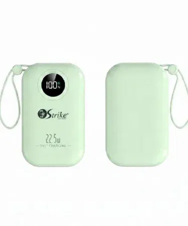 STRIKE PD-207 Cubex 20,000 mAh Power Bank with LED display, built‑in iPhone‑to‑C cable and pocket‑friendly design