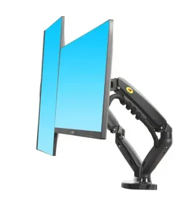 NB North Bayou F160 Dual Monitor Desk Mount Stand – full motion swivel stand for two monitors