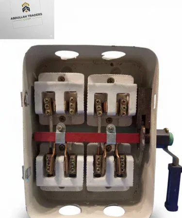 Al‑Saif 30A Double Pole (D.P.) Change Over Switch – metal clad manual switch for dual power sources, imagecaption=Al‑Saif 30A DP Change Over Switch – heavy‑duty metal‑clad design, perfect for generator and grid switching.