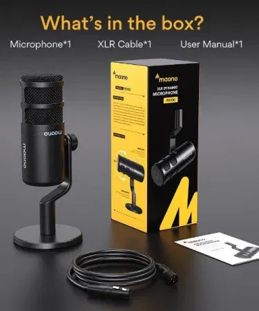 PD100 Podcast Dynamic XLR Microphone Kit – high‑quality dynamic mic for studio and podcast recording, imagecaption=PD100 Podcast Dynamic XLR Microphone Kit – perfect for podcasters, streamers, and content creators.
