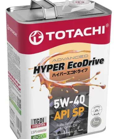Totachi Hyper SP 5W-40 4L Fully Synthetic Motor Oil bottle, imagecaption=Totachi Hyper (SP 5W-40) 4L – Premium Fully Synthetic Motor Oil for Cars, Trucks & Motorcycles.
