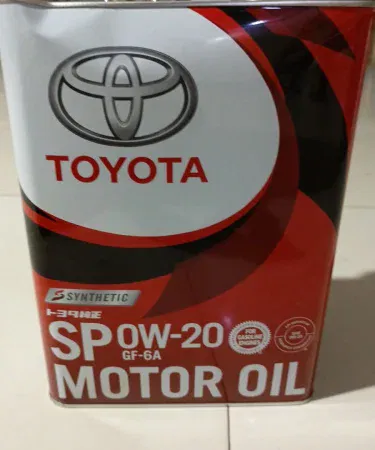 Toyota Genuine Engine Oil Synthetic SP 0W-20 4L bottle – genuine OEM oil for Toyota engines