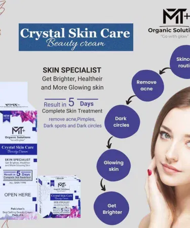Crystal Skin Care Beauty Cream whitening cream for face, hand and foot – brightening & glow formula, imagecaption=Crystal Skin Care Beauty Cream – multi‑use whitening cream for face, hand, foot and night use, perfect for men and women.