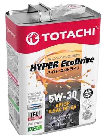 Totachi 5W-30 Hyper Ecodrive 4L fully synthetic engine oil bottle, imagecaption=Totachi 5W-30 Hyper Ecodrive – Premium Fully Synthetic Engine Oil (4 L)