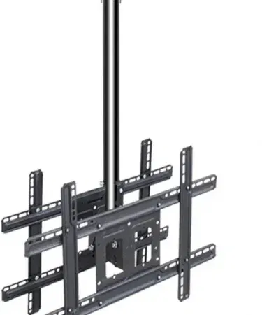 North Bayou ceiling mount installed on a 55‑inch TV in a modern living room, imagecaption=North Bayou Ceiling Mount for 20‑55 Inch TV – sleek, space‑saving installation.