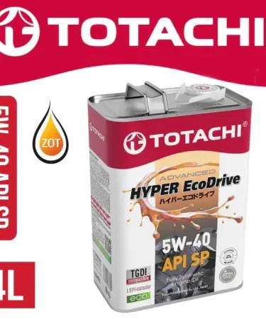 Totachi Hyper SP 5W-40 4L Fully Synthetic Motor Oil bottle, imagecaption=Totachi Hyper (SP 5W-40) 4L – Premium Fully Synthetic Motor Oil for Cars, Trucks & Motorcycles.