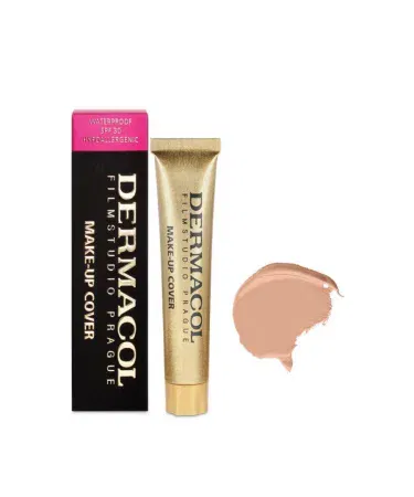 Dermacoll Original Waterproof Matte Liquid Foundation Tube Base, imagecaption=Dermacoll Waterproof Matte Foundation – Full Coverage, Long‑Lasting Finish,