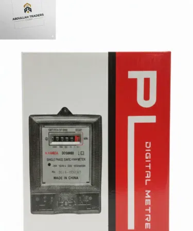 Hamza PL6088 Single Phase Electronic Energy Meter – digital display, compact design, tamper‑proof housing, suitable for home and small‑business installations