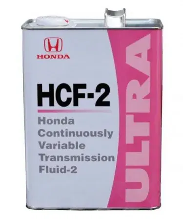 Honda Genuine Ultra CVTF HCF-2 4L transmission fluid bottle – authentic Honda part, imagecaption=Authentic Honda Ultra CVTF HCF-2 4L (4 L) – perfect for Honda CVT models.