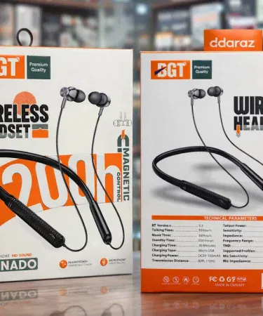 BGT Wireless Neckband Headset Bluetooth 5.3 magnetic earbuds with HD sound and long battery life – Khareedo | Kharedo Pakistan