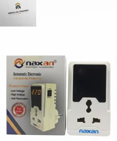 Naxan Automatic Digital Voltage Protector – front view, imagecaption=Naxan Automatic Digital Voltage Protector displayed on Khareedo online store,