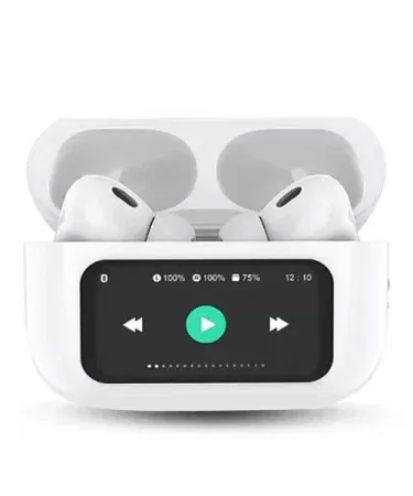 Touch Screen AirPods Pro 2 with digital display, advanced ANC and battery management earbuds