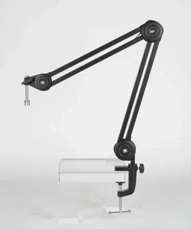 PSA63 Adjustable Microphone Arm Stand for Podcast, Gaming & Streaming – Rotatable Scissor Boom with Heavy‑Duty Clamp
