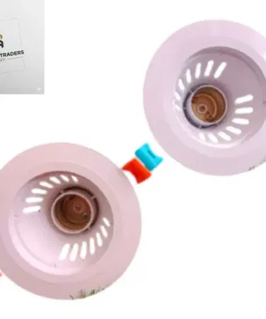3‑inch white pure plastic ceiling holder for LED bulbs – Khareedo Kharedo , imagecaption=White plastic ceiling holder (3 in) suitable for LED bulbs, sold on Khareedo|Kharedo ,