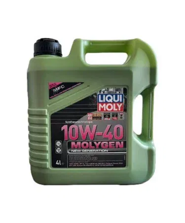Liqui Moly Molygen New Generation 10W-40 4 L engine oil bottle, imagecaption=Liqui Moly Molygen New Generation 10W-40 – Premium 4 L Engine Oil.