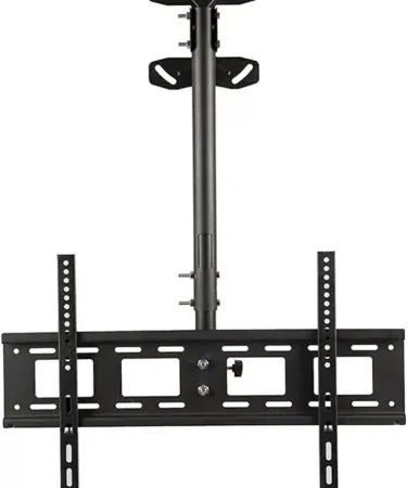 North Bayou ceiling mount installed on a 55‑inch TV in a modern living room, imagecaption=North Bayou Ceiling Mount for 20‑55 Inch TV – sleek, space‑saving installation.