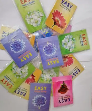 Easy Paper Soap pack of 10 sachets – compact, eco‑friendly hand hygiene solution for travel and daily use.