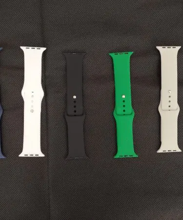 5 Colour Silicone Straps for Apple Watch – 42/44/45/49mm Premium Silicone Bands