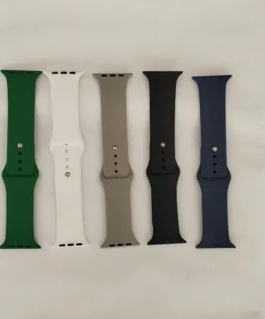 5 Colour Silicone Straps for Apple Watch – 42/44/45/49mm Premium Silicone Bands