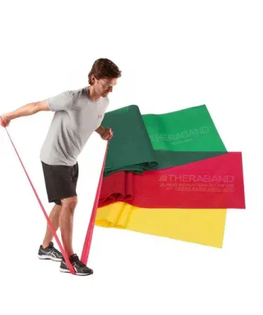 TheraBand latex‑free resistance band set – professional elastic exercise bands for physical therapy, rehab and fitness