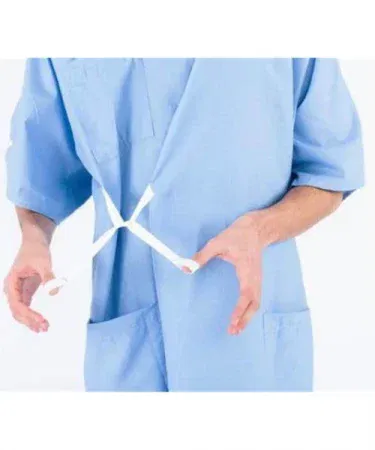 Patient dress gown with trouser cotton blend unisex hospital gown up to 2XL made in Pakistan, imagecaption=Comfortable, washable cotton‑blend patient dress gown with trouser – available up to size 2XL, made in Pakistan.