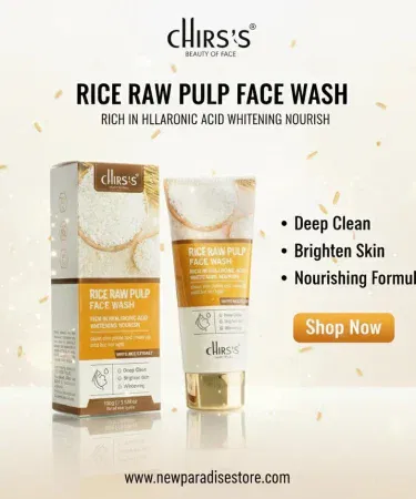 CHIRS’S Rice Raw Pulp Face Wash 100ml bottle – whitening and nourishing facial cleanser, imagecaption=CHIRS’S Rice Raw Pulp Face Wash – gentle daily cleanser for bright, smooth, fresh‑looking skin.