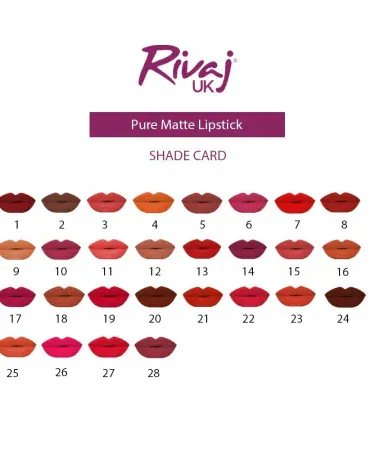 RIVAJ Pure Matte Lipstick Pack of 3 – vibrant matte shades in elegant packaging