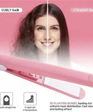 Mini Hair Straightener portable ceramic plates, fast heating, dual voltage travel styling tool