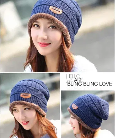 Wool Cotton Winter 2‑in‑1 Neck Cover Cap – Warm Beanie with Integrated Neck Warmer for Men & Women, imagecaption=Stay warm and stylish with the soft stretchable 2‑in‑1 winter cap, perfect for outdoor travel, cycling, and hiking.