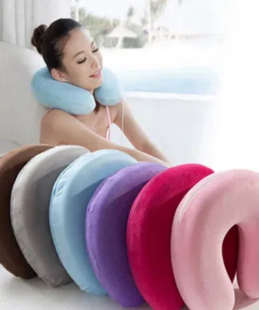 Premium ultra‑soft memory foam travel neck pillow with bamboo cover and adjustable locking buckle, compact compression case for easy packing, perfect for airplane, car and office use,imagecaption=Premium Neck Pillow – Ultra Soft Memory Foam Travel Pillow with 3D Ergonomic Support – Machine Washable Bamboo Cover – Adjustable Locking Buckle – Compact Compression Travel Case – Cervical Support – Available on Khareedo & Kharedo Pakistan,