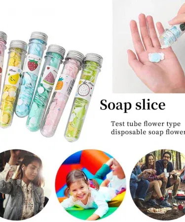Silver Cap with Fragrance Tube Packing Flower Paper Soap – elegant eco‑friendly soap wrapped in flower paper with scented tube, imagecaption=Elegant Silver Cap Flower Paper Soap with fragrance tube – perfect gift and travel companion.