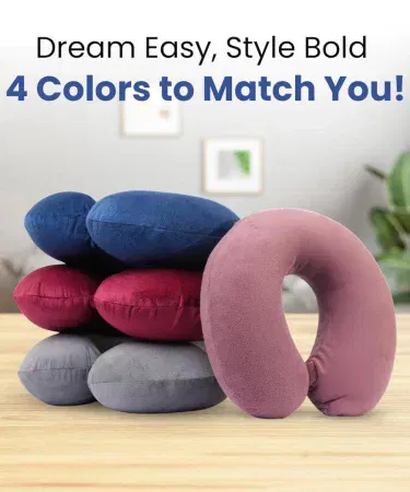 Premium ultra‑soft memory foam travel neck pillow with bamboo cover and adjustable locking buckle, compact compression case for easy packing, perfect for airplane, car and office use,imagecaption=Premium Neck Pillow – Ultra Soft Memory Foam Travel Pillow with 3D Ergonomic Support – Machine Washable Bamboo Cover – Adjustable Locking Buckle – Compact Compression Travel Case – Cervical Support – Available on Khareedo & Kharedo Pakistan,