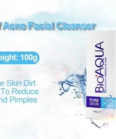 Bioaqua Anti Acne Cleanser Deep Cleansing Face Wash bottle – clear skin solution, imagecaption=Bioaqua Anti Acne Cleanser – Deep Cleansing Face Wash for acne‑prone skin.