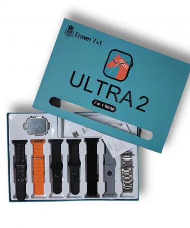 Crown Ultra2 7‑in‑1 Smart Watch with full‑color HD display, health monitoring sensors, and built‑in GPS