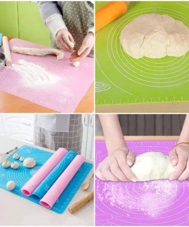 Silicone roti mat big size non‑stick heat‑resistant easy‑clean baking and dough rolling mat
