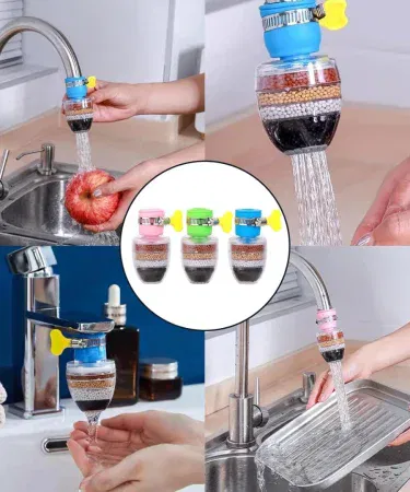 Fan Faucet Filter – sleek multi‑layer water filtration attachment for kitchen and bathroom faucets, delivering pure drinking water instantly
