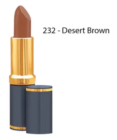 Madora Matte Lipstick Shade 232 Desert Brown – premium Pakistani brown nude lipstick in sleek packaging