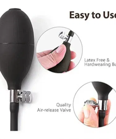 Blood Pressure Monitor Rubber Inflation Bulb with Air Release Valve – Durable Medical Air Pump for Home and Clinic Use, imagecaption=High‑quality rubber blood pressure monitor bulb and inflator for accurate sphygmomanometer readings.